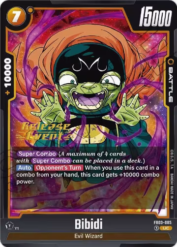 Bibidi (FB03-085), Raging Roar Release Event Cards — DB Fusion card price