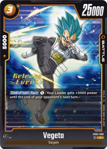 Vegeta - FB03-090 (FB03-090), Raging Roar Release Event Cards — DB Fusion card price