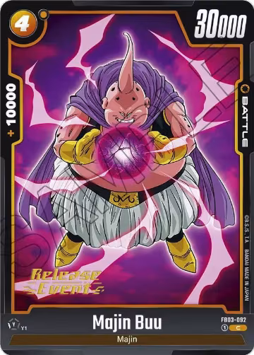 Majin Buu - FB03-092 (FB03-092), Raging Roar Release Event Cards — DB Fusion card price