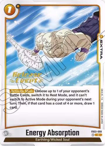 Energy Absorption (FB03-099), Raging Roar Release Event Cards — DB Fusion card price