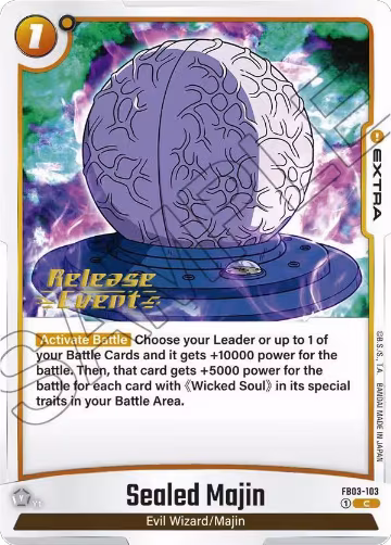 Sealed Majin (FB03-103), Raging Roar Release Event Cards — DB Fusion card price