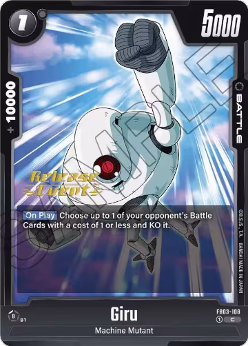 Giru (FB03-108), Raging Roar Release Event Cards — DB Fusion card price