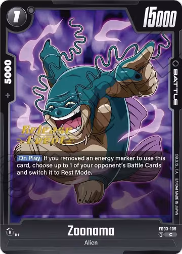 Zoonama (FB03-109), Raging Roar Release Event Cards — DB Fusion card price