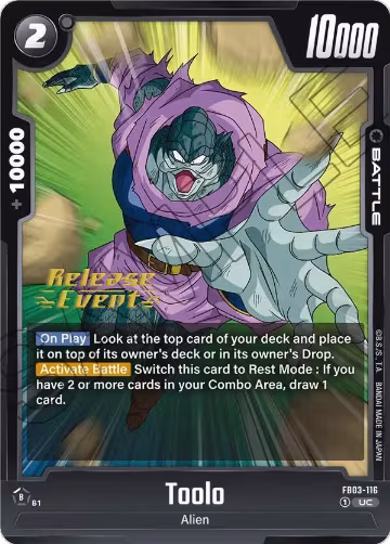Toolo (FB03-116), Raging Roar Release Event Cards — DB Fusion card price