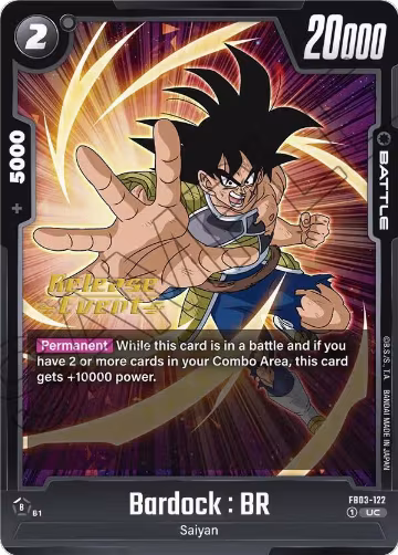 Bardock : BR (FB03-122), Raging Roar Release Event Cards — DB Fusion card price