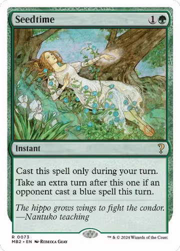Seedtime (White Border) (73), Mystery Booster 2 — Magic card price
