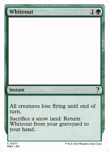 Whiteout (White Border) (77), Mystery Booster 2 — Magic card price