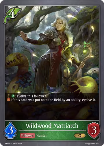 Wildwood Matriarch (BP06-005EN), Paragons of the Colosseum — Shadowverse card price