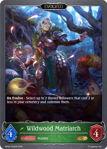 Wildwood Matriarch (Evolved) (BP06-006EN), Paragons of the Colosseum — Shadowverse card price