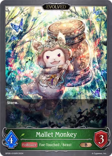 Mallet Monkey (Evolved) (BP06-015EN), Paragons of the Colosseum — Shadowverse card price