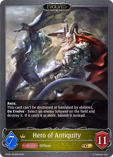 Hero of Antiquity (Evolved) (BP06-023EN), Paragons of the Colosseum — Shadowverse card price