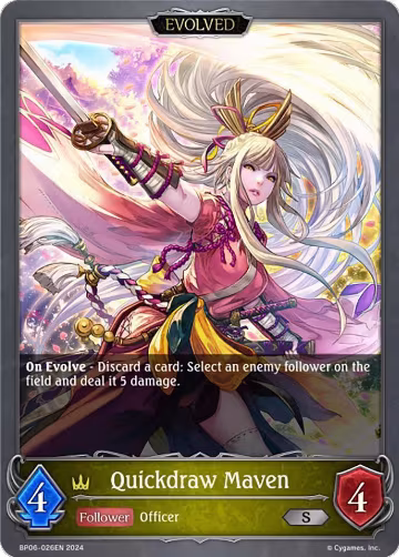 Quickdraw Maven (Evolved) (BP06-026EN), Paragons of the Colosseum — Shadowverse card price
