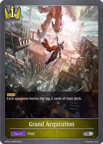 Grand Acquisition (BP06-028EN), Paragons of the Colosseum — Shadowverse card price