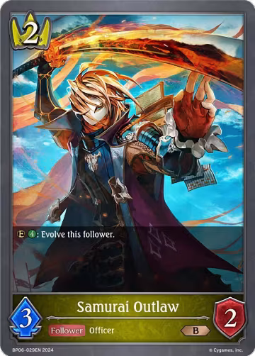 Samurai Outlaw (BP06-029EN), Paragons of the Colosseum — Shadowverse card price
