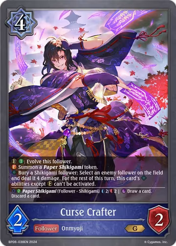 Curse Crafter (BP06-038EN), Paragons of the Colosseum — Shadowverse card price