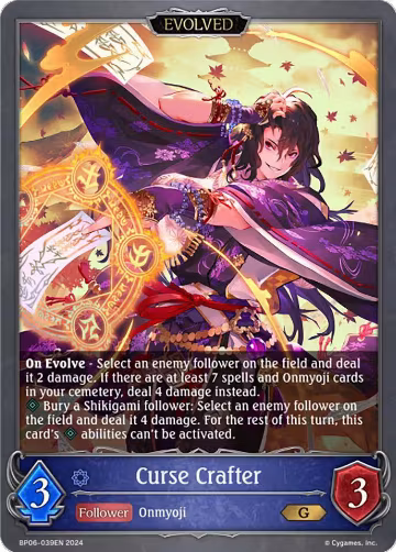 Curse Crafter (Evolved) (BP06-039EN), Paragons of the Colosseum — Shadowverse card price