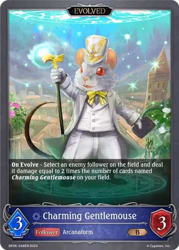 Charming Gentlemouse (Evolved) (BP06-048EN), Paragons of the Colosseum — Shadowverse card price