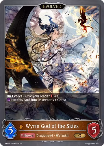 Wyrm God of the Skies (Evolved) (BP06-057EN), Paragons of the Colosseum — Shadowverse card price