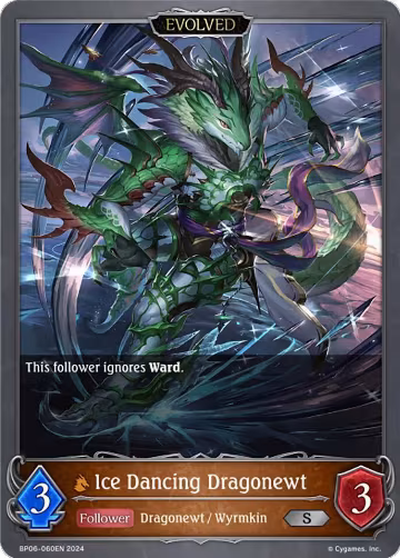 Ice Dancing Dragonewt (Evolved) (BP06-060EN), Paragons of the Colosseum — Shadowverse card price