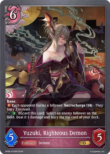 Yuzuki, Righteous Demon (BP06-075EN), Paragons of the Colosseum — Shadowverse card price