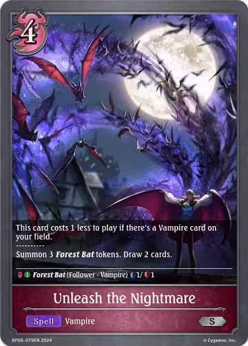 Unleash the Nightmare (BP06-079EN), Paragons of the Colosseum — Shadowverse card price