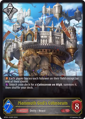 Mammoth God's Colosseum (BP06-103EN), Paragons of the Colosseum — Shadowverse card price