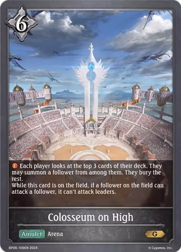 Colosseum on High (BP06-109EN), Paragons of the Colosseum — Shadowverse card price
