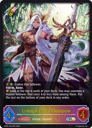 Lymaga, Forest Champion (SL) (BP06-SL01EN), Paragons of the Colosseum — Shadowverse card price