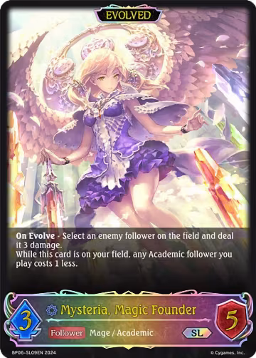 Mysteria, Magic Founder (Evolved) (SL) (BP06-SL09EN), Paragons of the Colosseum — Shadowverse card price
