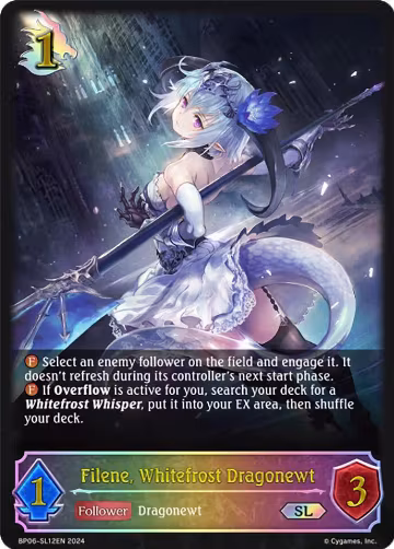 Filene, Whitefrost Dragonewt (SL) (BP06-SL12EN), Paragons of the Colosseum — Shadowverse card price