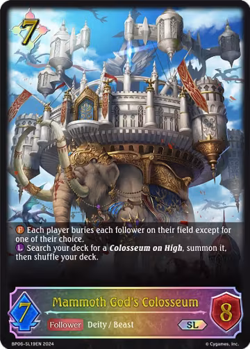 Mammoth God's Colosseum (SL) (BP06-SL19EN), Paragons of the Colosseum — Shadowverse card price