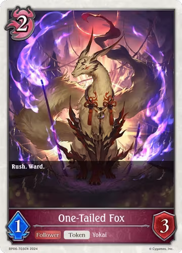 One-Tailed Fox (BP06-T03EN), Paragons of the Colosseum — Shadowverse card price