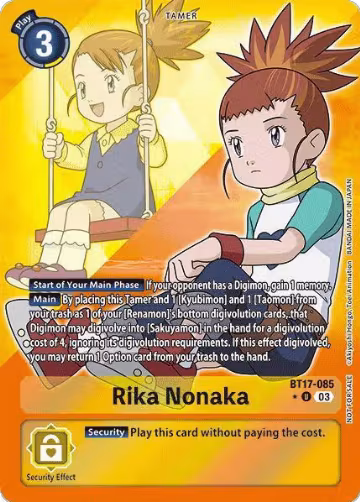 Rika Nonaka (Box Promotion Pack: Secret Crisis) (BT17-085 U), Secret Crisis — Digimon card price