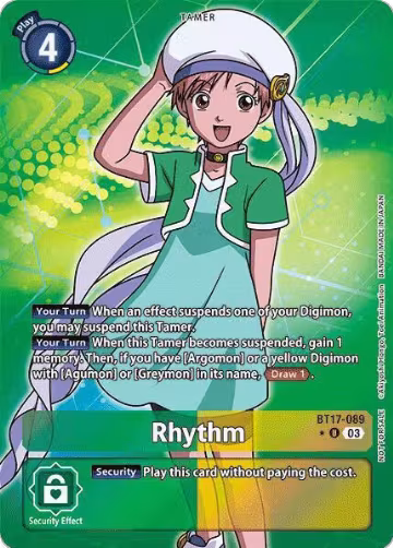 Rhythm (Box Promotion Pack: Secret Crisis) (BT17-089 U), Secret Crisis — Digimon card price