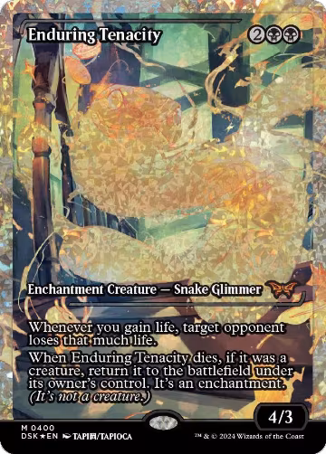 Enduring Tenacity (Showcase) (Fracture Foil) (400), Duskmourn: House of Horror — Magic card price