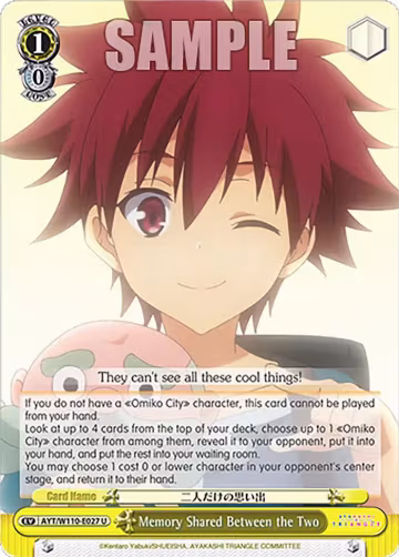Memory Shared Between the Two (AYT/W110-E027 U), Ayakashi Triangle — Weiß Schwarz card price