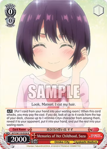 Memories of Her Childhood, Suzu (AYT/W110-E038 R), Ayakashi Triangle — Weiß Schwarz card price