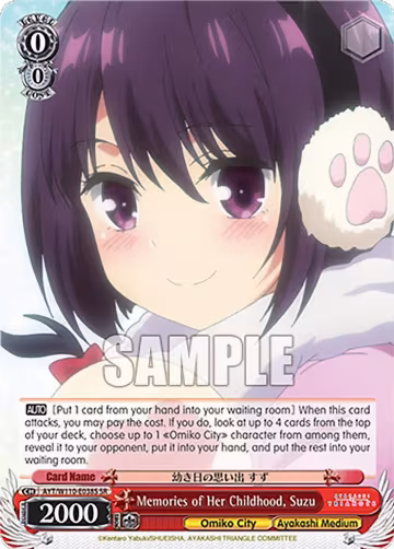 Memories of Her Childhood, Suzu (SR) (AYT/W110-E038S SR), Ayakashi Triangle — Weiß Schwarz card price