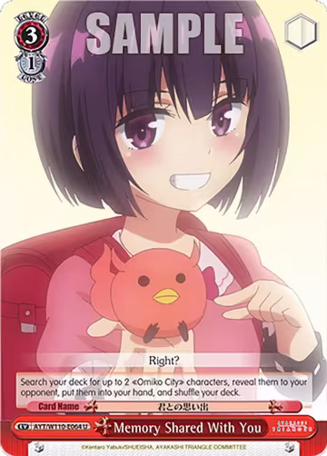 Memory Shared With You (AYT/W110-E064 U), Ayakashi Triangle — Weiß Schwarz card price