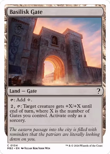 Basilisk Gate (White Border) (104), Mystery Booster 2 — Magic card price