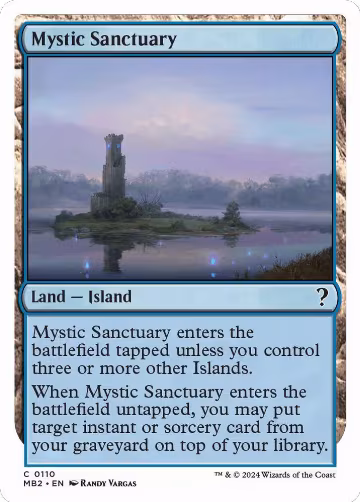 Mystic Sanctuary (White Border) (110), Mystery Booster 2 — Magic card price
