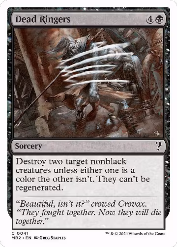 Dead Ringers (White Border) (41), Mystery Booster 2 — Magic card price