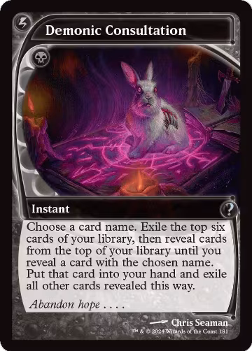 Demonic Consultation (Future Sight) (181), Mystery Booster 2 — Magic card price