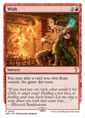 Wish (White Border) (64), Mystery Booster 2 — Magic card price