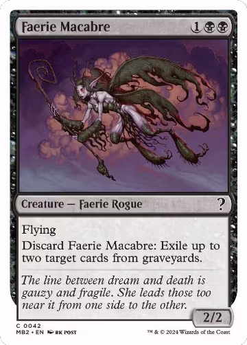 Faerie Macabre (White Border) (42), Mystery Booster 2 — Magic card price