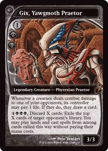 Gix, Yawgmoth Praetor (Future Sight) (245), Mystery Booster 2 — Magic card price