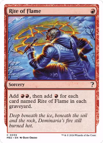 Rite of Flame (White Border) (59), Mystery Booster 2 — Magic card price