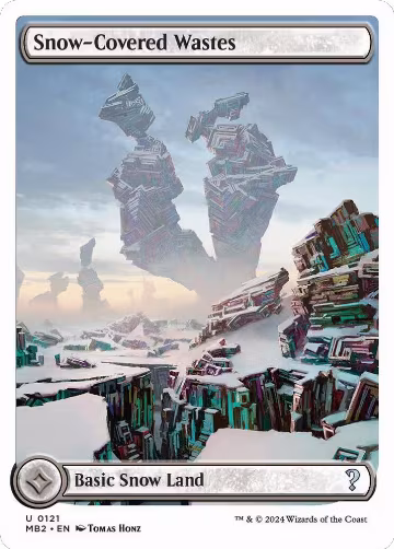 Snow-Covered Wastes (White Border) (121), Mystery Booster 2 — Magic card price