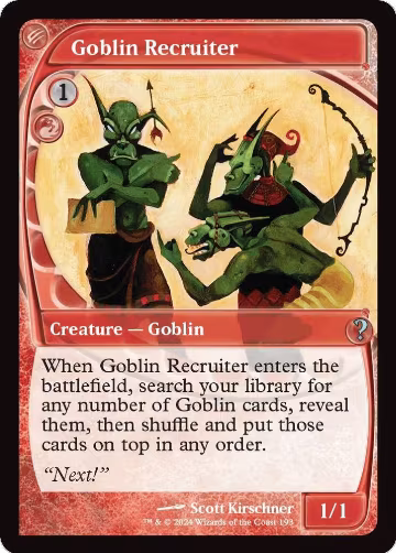 Goblin Recruiter (Future Sight) (193), Mystery Booster 2 — Magic card price