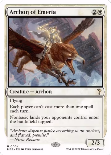 Archon of Emeria (White Border) (4), Mystery Booster 2 — Magic card price